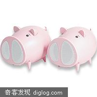 可爱的小猪音响