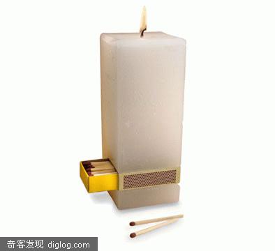 内置火柴的蜡烛（不是“省油的灯”）