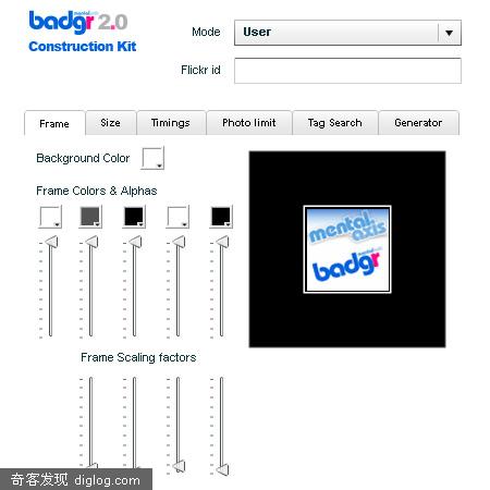 Badgr: Flickr ͼƬչʾ�� Widget ����