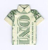 折纸--用美元折的T-shirt
