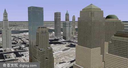Google Earth 4 beta 支持查看高清晰立体建筑物