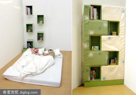 书柜床Bookcase Into A Bed : 酷辣客——Sex Art and AD Blog