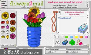 Flowers2mail：亲手插束花送给爱人