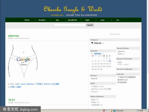 话题模板 Hoogle Adsense模板(tt blog模板)