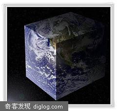 另类欣赏,假如地球是方的_