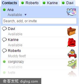 Google Talk.  on  the  web