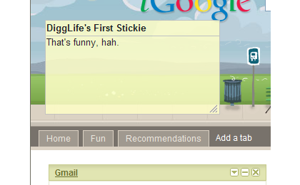 iGoogle:给你的iGoogle加上便签