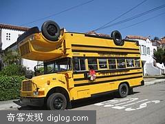 » 颠倒车Unusual double decker bus 酷辣客