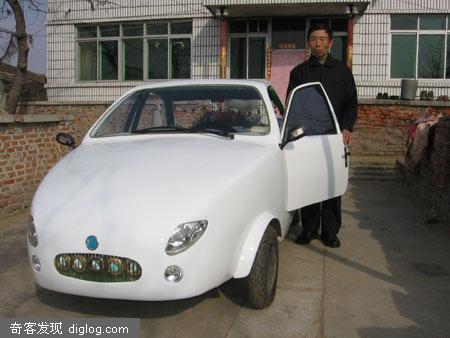 62岁农民自造电动轿车 玩的就是diy