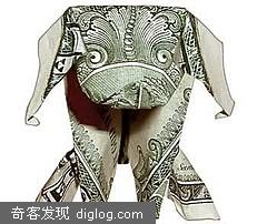 » 美元折纸艺术—动物篇 Dollar origami art animals 酷辣客——Sex Art and Ad Blog