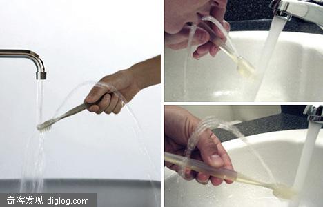 Brush & Rinse: 用牙刷代替口杯来漱口的新鲜玩意儿