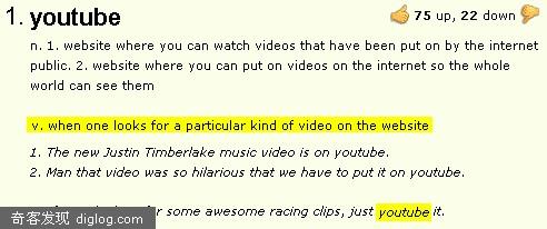 YouTube 又一个新动词 YouTube is a new verb