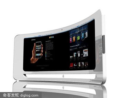 弯曲屏幕的iMac iView