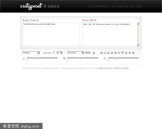 CSS Type Set