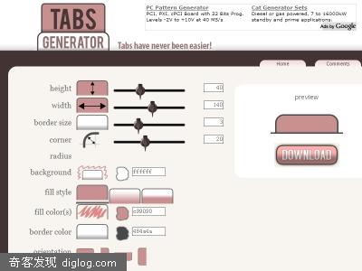 TabsGenerator-在线制作tab按钮