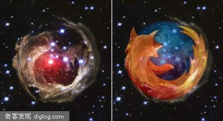 与Firefox图标极像的星座：20,000 光年外的火狐浏览器！