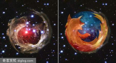 外太空惊现Firefox Logo