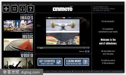 Animoto��ɵ��ʽ��Ƶ����