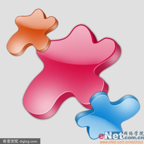 Photoshop制作漂亮的3D卡通按钮