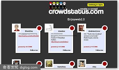 Crowdstatus������Twitter��Ȧ��