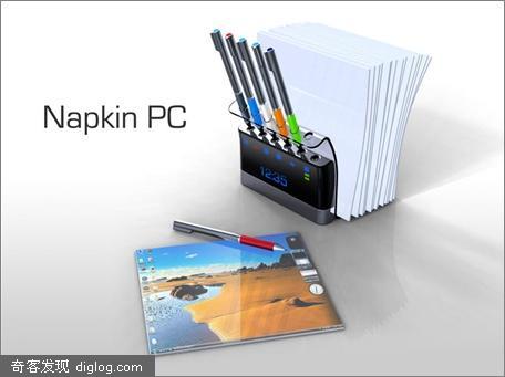 微软下一代PC设计大赛：餐巾纸PC夺冠