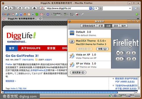 Windows XP,Vista和Mac版Firefox 3主题下载
