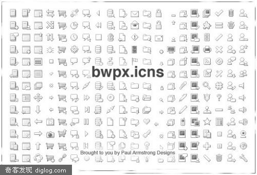 BWPX.ICNS 黑白系图标下载