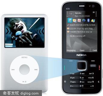 诺基亚 N78 偷师 iPod?