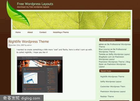20���ʺ��ռ��Ͳ��͵����Wordpress����