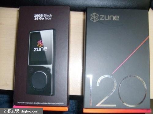 微软 Zune 播放器 图片 曝光  微软120GB版Zune播放器产品图片曝光