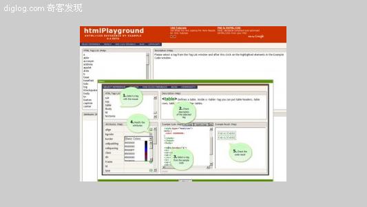 html css 代码 xhtml web design  HTML Playground【HTML与CSS在线实例】