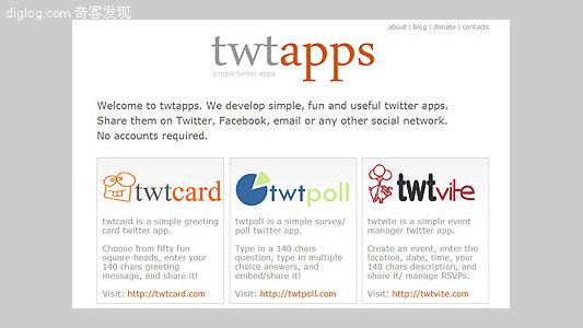 web2.0 Twitter  Twtapps：走简单路线的Twitter第三方应用