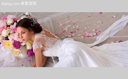 照片 婚纱 女生 可爱 花 婚纱摄影  Papilio-2010年婚纱设计