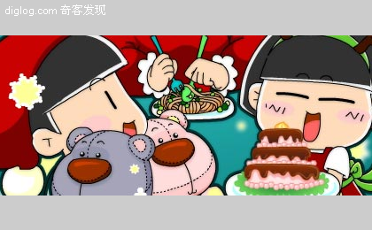 双生子日记 2010 日历 可爱 卡通 圣诞节  双生子日记—圣诞节特辑