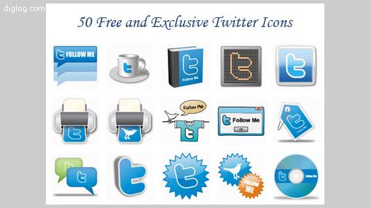 web2.0 twitter icon  50个专业级免费的Twitter图标